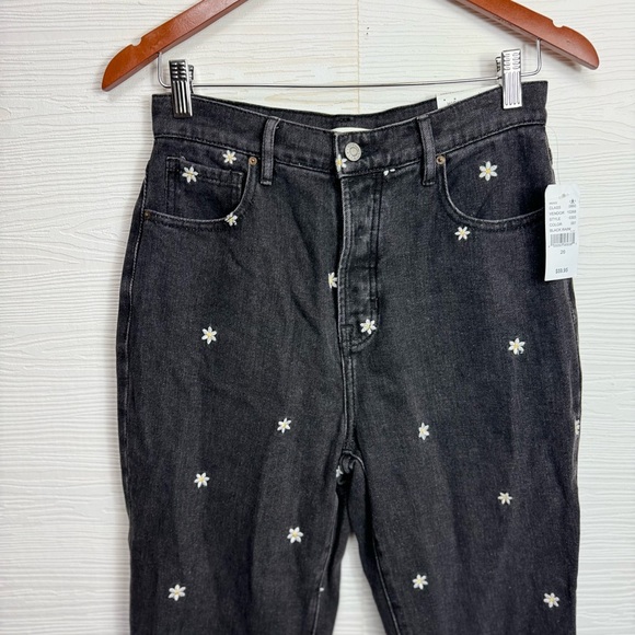 PacSun Black Daisy High Waisted Straight Leg Jeans 26 - Picture 11 of 11